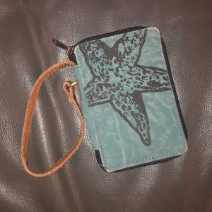 Blue Starfish Wallet/Wristlet